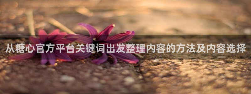 糖心vlog官网入口:从糖心官方平台关键词出发整理内容的方法及内容选择